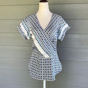 Derek Lam Silk Short Sleeve Blouse